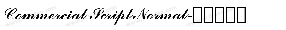 Commercial Script Normal字体转换